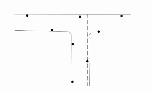 T型交叉路口91香蕉视频下载IOS和灯具设置示意图